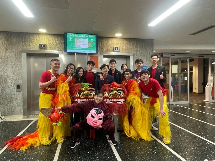 Lion dance crew at Malaysian Night